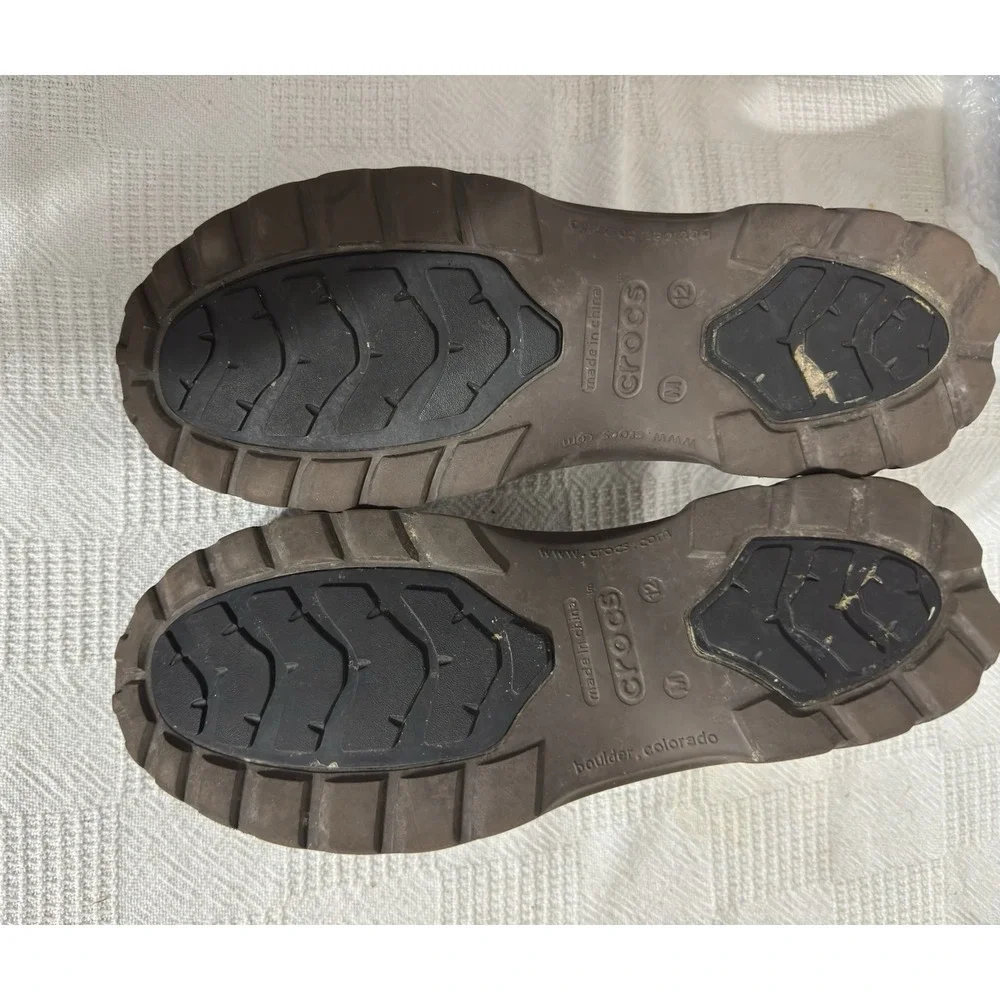 Crocs Men's Low Slip‎ On Sneaker Shoes Brown Size 12